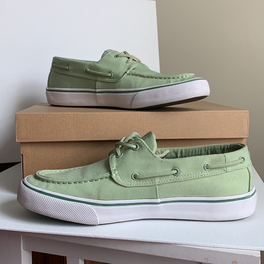Sperry Bahama II SeaCycled Green Boat Shoes Men’s Size 9.5